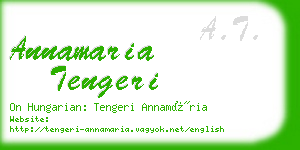 annamaria tengeri business card